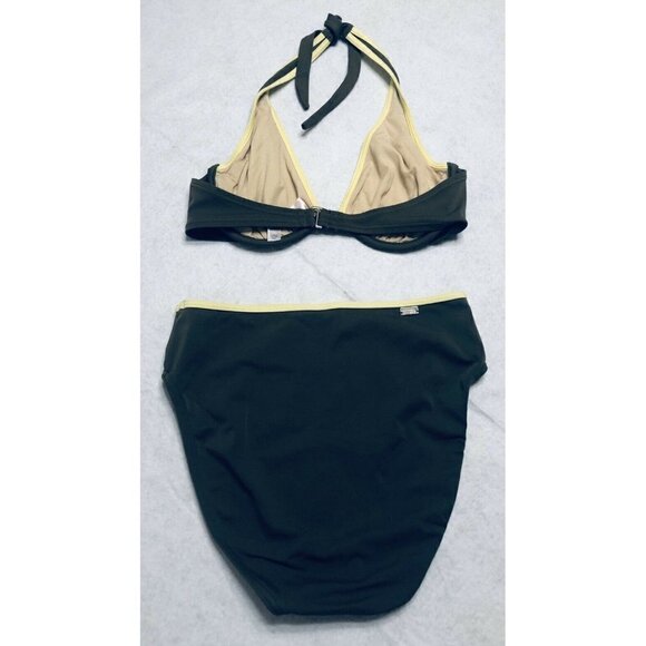 Victorias Secret Bikini Womens Small 34C Green Underwire Halter Swim Beach Boho - Picture 2 of 11